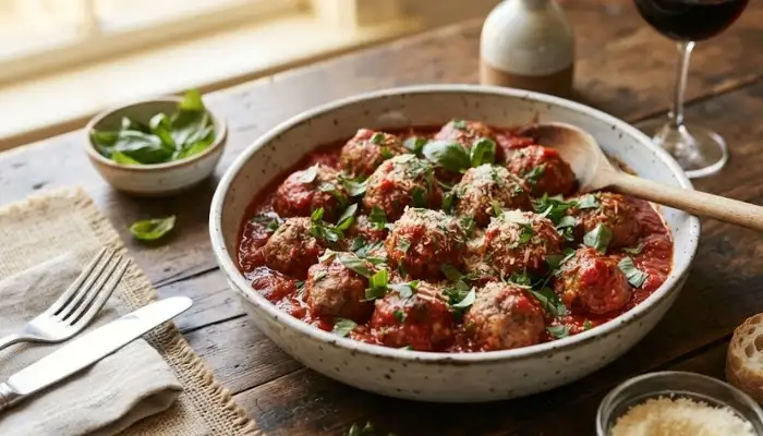 Healthy Turkey Meatballs With Sauce